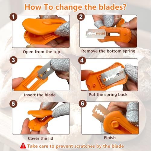 Magnetic Bread Lame Scoring Tool with 10 Razor Blades