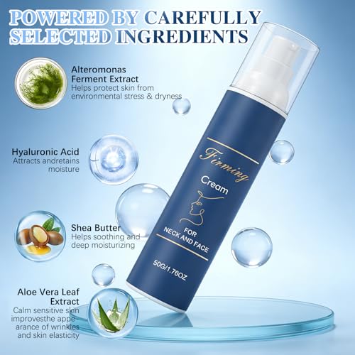 Firming Night Cream with Hyaluronic Acid - 2PCS Face and Neck Anti-Wrinkle Moisturizer