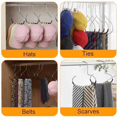 4 PCS Baseball Cap Organizer - Stainless Steel Hat Hangers