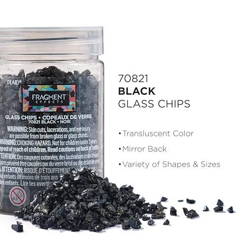 Fragment Effects Black Glass Chips - 6 oz for DIY Crafts