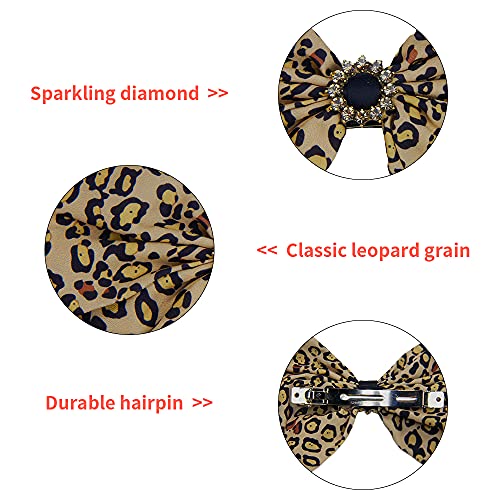 Shinon 8 Inch Satin Big Bow Hair Barrette with French Clip