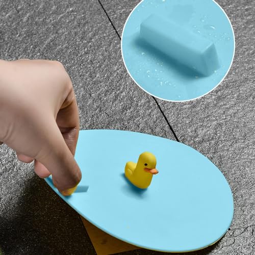 6-Inch Silicone Sink Stopper with Cute Duck Design - Multi-Use Drain Plug