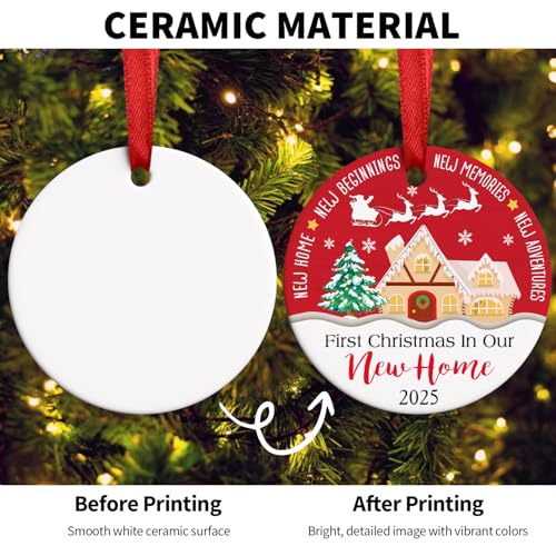 First Christmas in Our New Home 2025 Ornament - Ceramic Keepsake