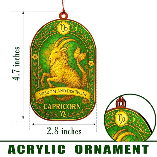 Capricorn Zodiac Suncatcher Acrylic Keepsake Gift with Card