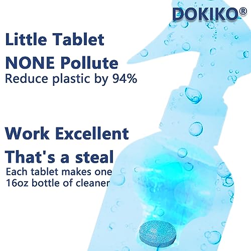 DOKIKO Eco-Friendly Glass Cleaner Refill Tablets - 50 Packs