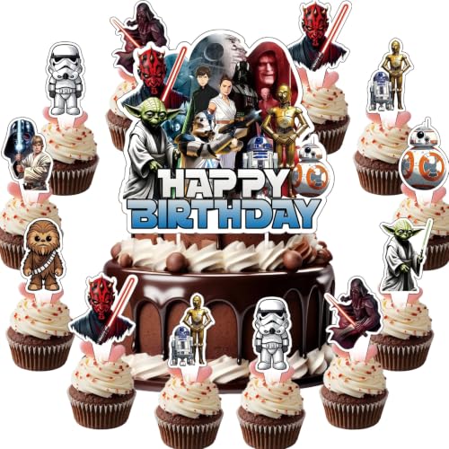 25PCS Star Wars Cake Toppers & Cupcake Decorations for Parties