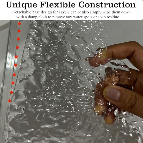2PCS Shower Splash Guards Acrylic & Silicone Corner Protectors - Water Barrier