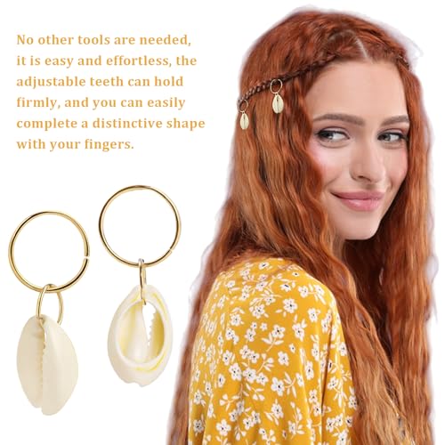 12 PCS Seashell Dreadlock Hair Accessories Boho Shell Hair Charms
