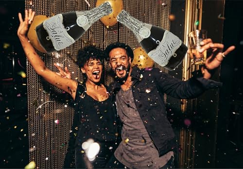 Black Champagne Bottle Foil Balloon 27 Inch Party Supplies