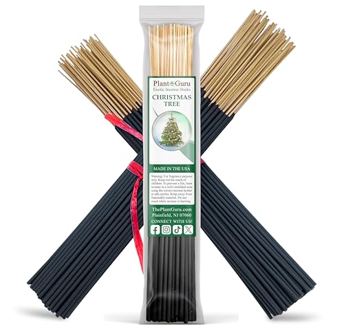 Christmas Tree Incense Sticks - Balsam Fir, Pine & Cedar Scent, 11 Inch, 85-100 Sticks