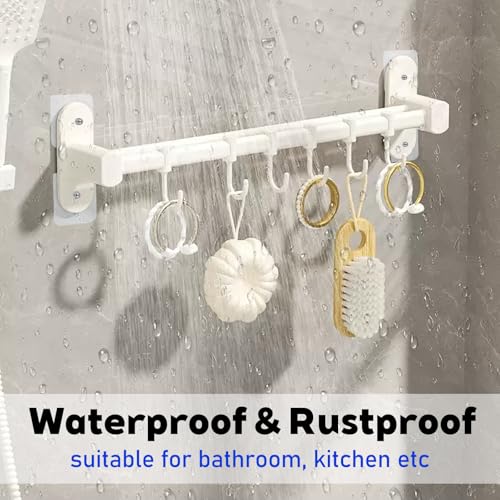 20 Pack Adhesive Wall Hooks - No Drill, Waterproof & Repositionable
