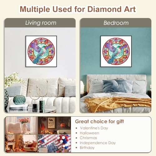 Hummingbird Diamond Art Kit - 5D Special Shape Painting for Adults