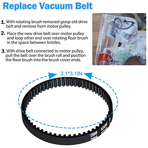 Replacement Vacuum Belts for Hoover WindTunnel Air Upright 2-Pack