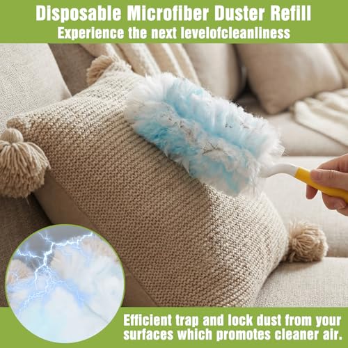 Heclia Disposable Duster Refills - Heavy Duty, 10 Pack for Multi-Surface Cleaning