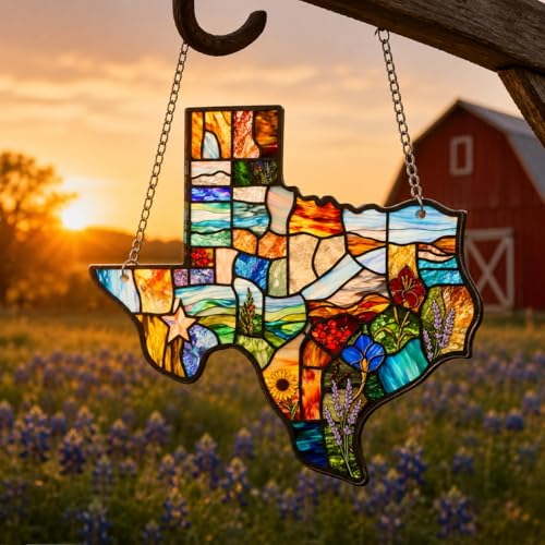 Centoleo Texas Suncatcher Ornament for Window Decor - Texas Gifts for Women