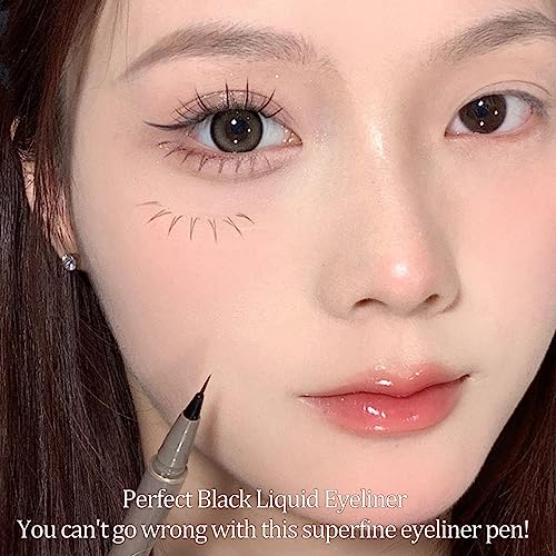 Rosarden Black Liquid Eyeliner Waterproof Smudge-Proof Felt Tip Pen