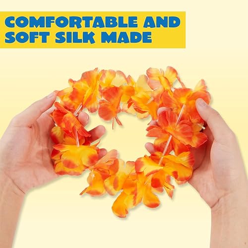 JOYIN 120 Count Hawaiian Leis - Colorful Tropical Flower Party Favors