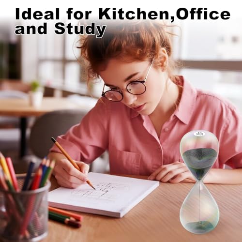 3-Minute Black Sand Timer Hourglass for Home & Office Decor
