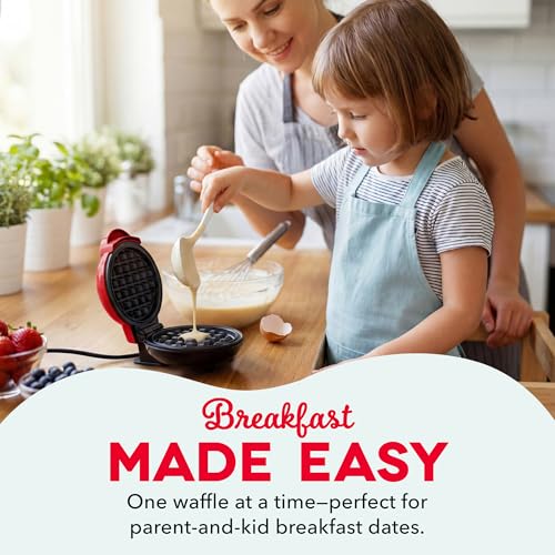 DASH Mini Waffle Maker - Compact 4-Inch Nonstick Waffle Iron