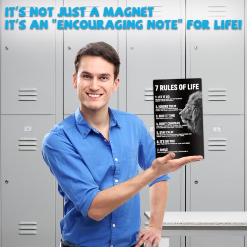 7 Rules Inspirational Locker Magnet - Motivational Quote Decor