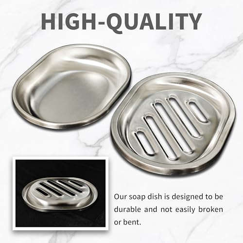 Stainless Steel Soap Holder - Durable, Anti-Rust Dish for Kitchen