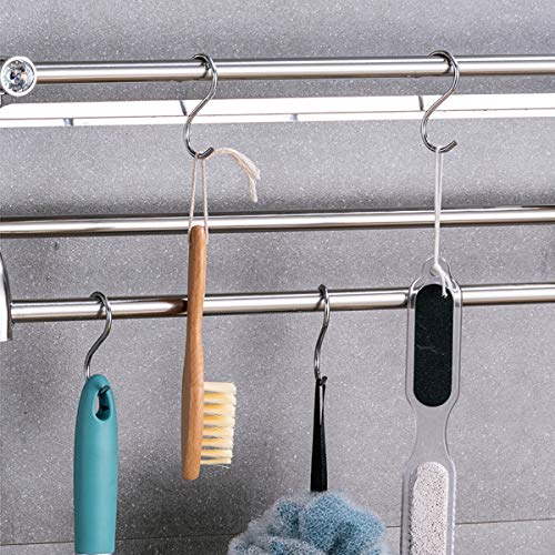 40-Pack Heavy Duty S Hooks - 2.75 Inch Stainless Steel for Kitchen & Home