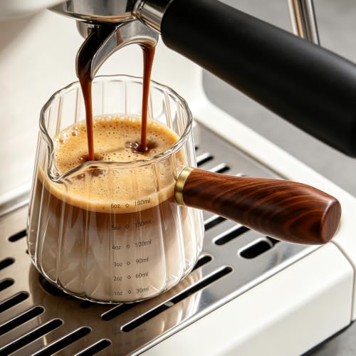 Cfyosnk 6oz Clear V-Spout Espresso Cups - Coffee Bar Essentials
