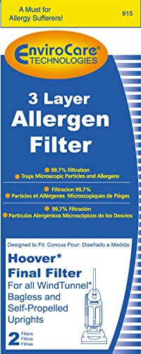 EnviroCare Premium 3-Layer Vacuum Filter for Hoover WindTunnel Upright & Bagless Vacuums
