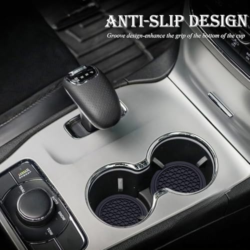 2-Piece Anti-Slip Car Cup Coaster Set - 2.75 Inch Silicone Mats