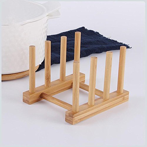 Bamboo Wooden Dish Rack for Kitchen - Eco-Friendly Drying Stand