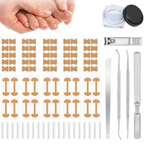 Ingrown Toenail Removal Kit with Correction Patches and Stainless Steel Tools