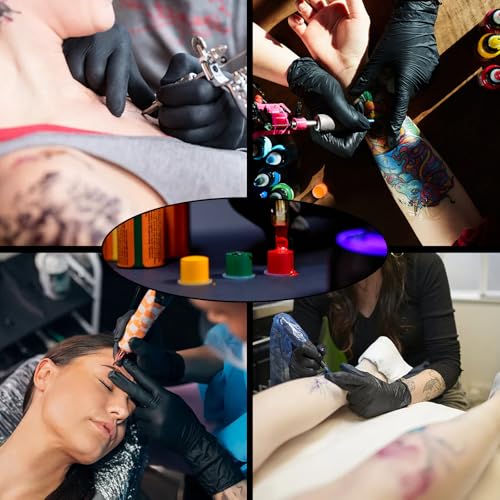 Romlon Tattoo Ink Caps with Base - 300PCS Assorted Sizes