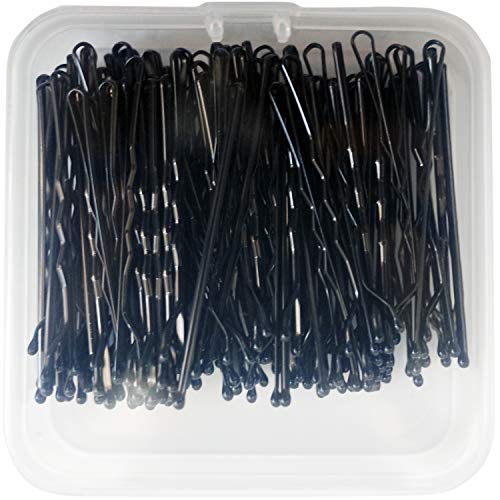 ScivoKaval Black Bobby Pins 100 Count with Storage Case