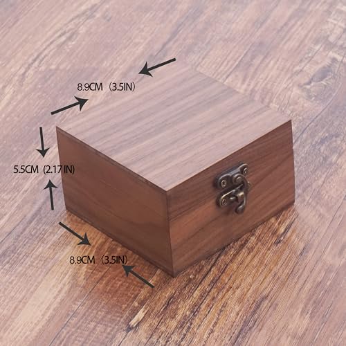 Walnut Wood Jewelry and Watch Box - Keepsake Storage Gift (Walnut)