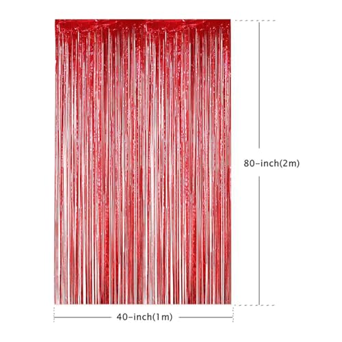 Iridescent Foil Curtain Backdrop - 3 Pcs Party Decorations