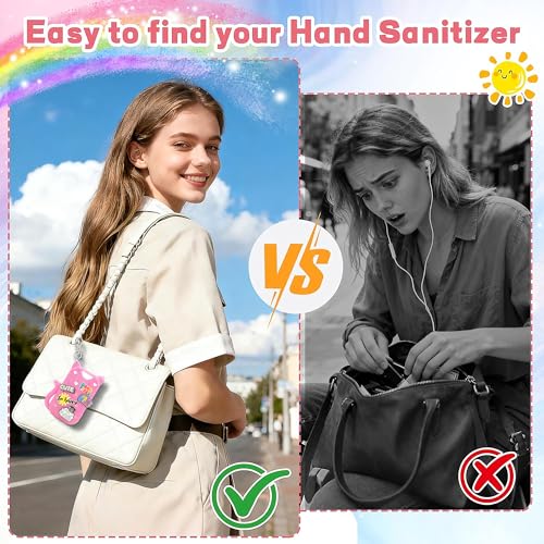 Cat Silicone Case for Touchland Hand Sanitizer Spray with Keychain & Charms
