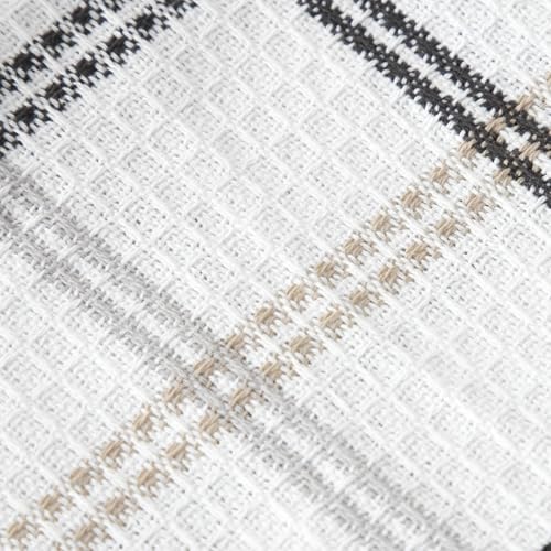 T-Fal 100% Cotton Waffle Dish Cloths - 12"x13" Kitchen Towels (8-Pack, Neutral)