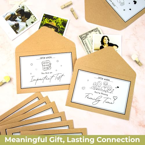 STOFINITY Open When Envelopes - Black & White, 20 Count Graduation Gift