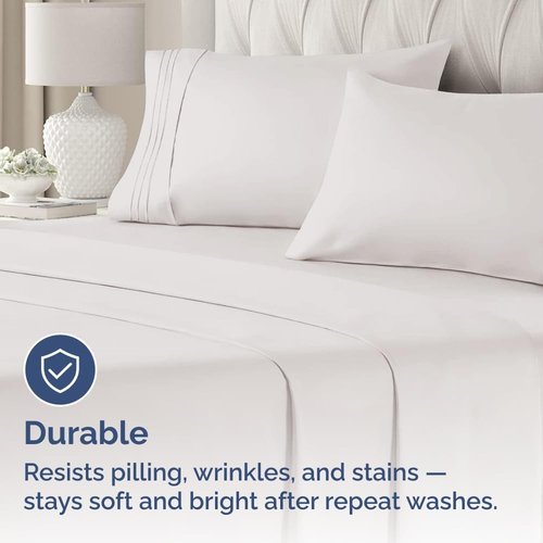 King Pillow Cases by [Brand Name] - Ultra Soft Hotel Quality Covers | Wrinkle-Free & Stain Resistant - Light Grey, Set of 2