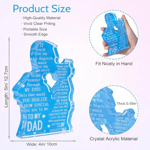Personalized Acrylic Paperweight for Dad - Heartfelt Keepsake Gift