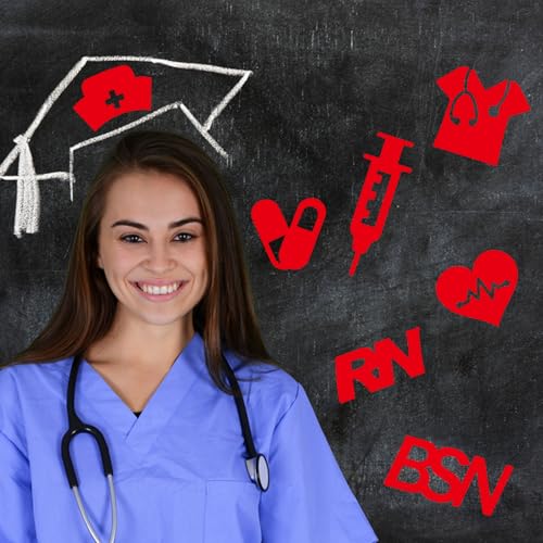 Nursing School Graduation Stickers - 88 Pack Medical Party Decals