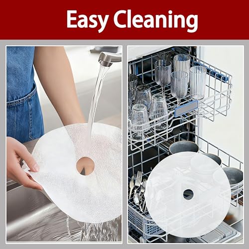 Silicone Dehydrator Sheets - 13" Round, Non-Stick, Reusable, 8 Pack