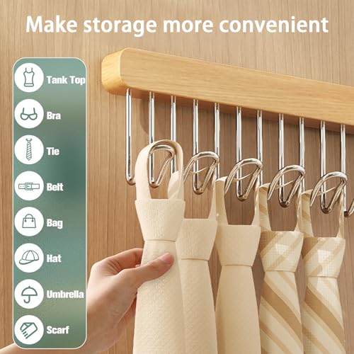 12-Inch Pull-Out Wardrobe Pole with Left Hook - 1 Pack