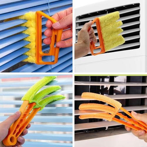 10-Piece Window Blind Cleaner Duster Set - Washable Microfiber Tools