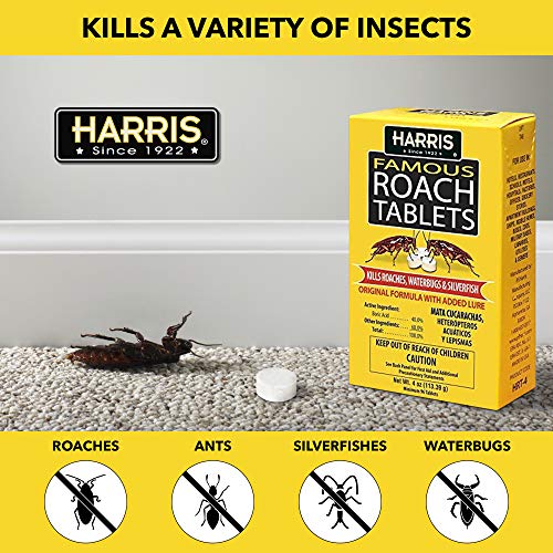 Harris Roach Tablets - Boric Acid Roach Killer (4oz, 96 Tablets)