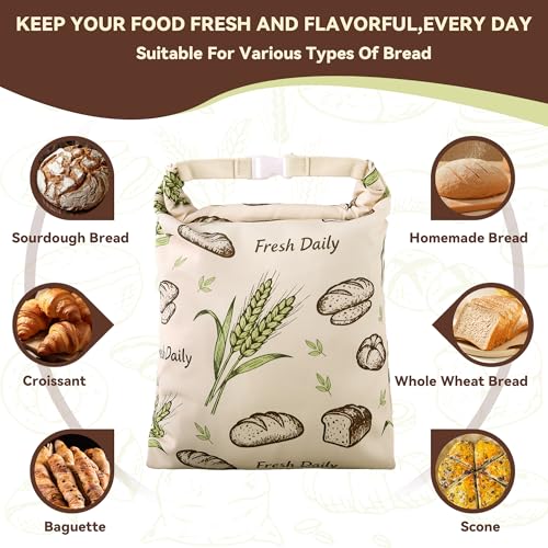 Reusable Beeswax Bread Bags - 2 Pack for Sourdough & Artisan Bread 17x13 In