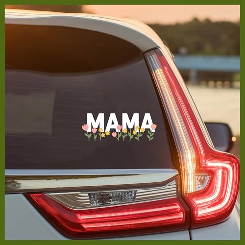 Mama Floral Car Decal - 6 Inch Weatherproof Sticker for Women