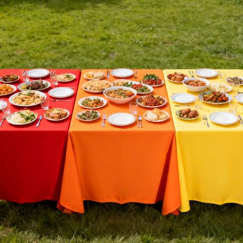 6-Pack Rainbow Disposable Plastic Tablecloths, 54x72 Inch Rectangle Covers