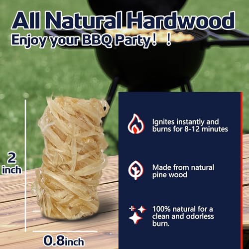 36pcs Waterproof Fire Starters - Quick Ignition & Long Burning Charcoal Starters for Campfires, BBQs & Fire Pits