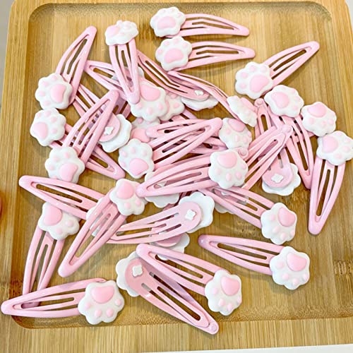 NUEAYMS Cartoon Cat Metal Snap Hair Clip Cute Hairpin for Girls